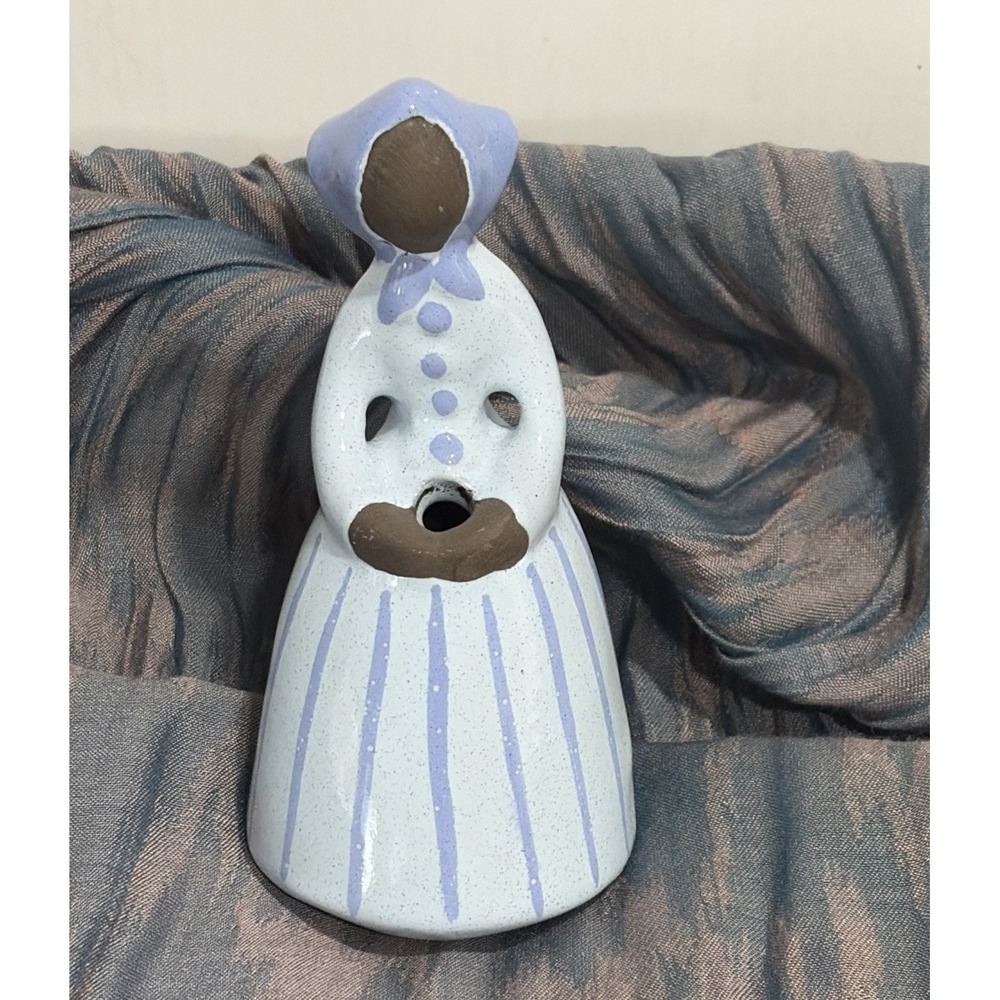 MCM Vintage Elsie Bourelius Flower Girl Figurine Swedish Blue & White Folk Art